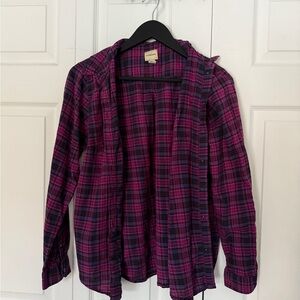 G.H. Bass & Co. Purple and Black Plaid Shirt